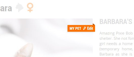 My pet - Edit button